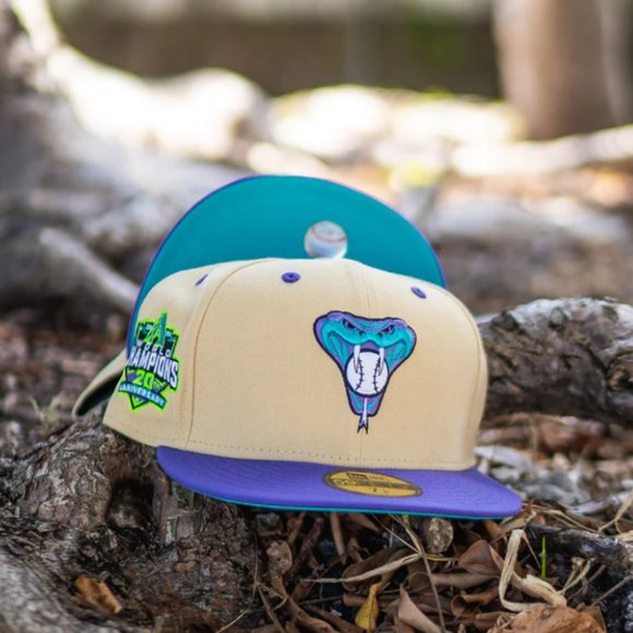 New Era Arizona Diamondbacks 59FIFTY Fitted Hat Exclusive 01 WS Side Patch - Picture 7 of 9